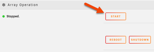 Démarrage de l'opération du tableau